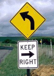Confusion Road Sign